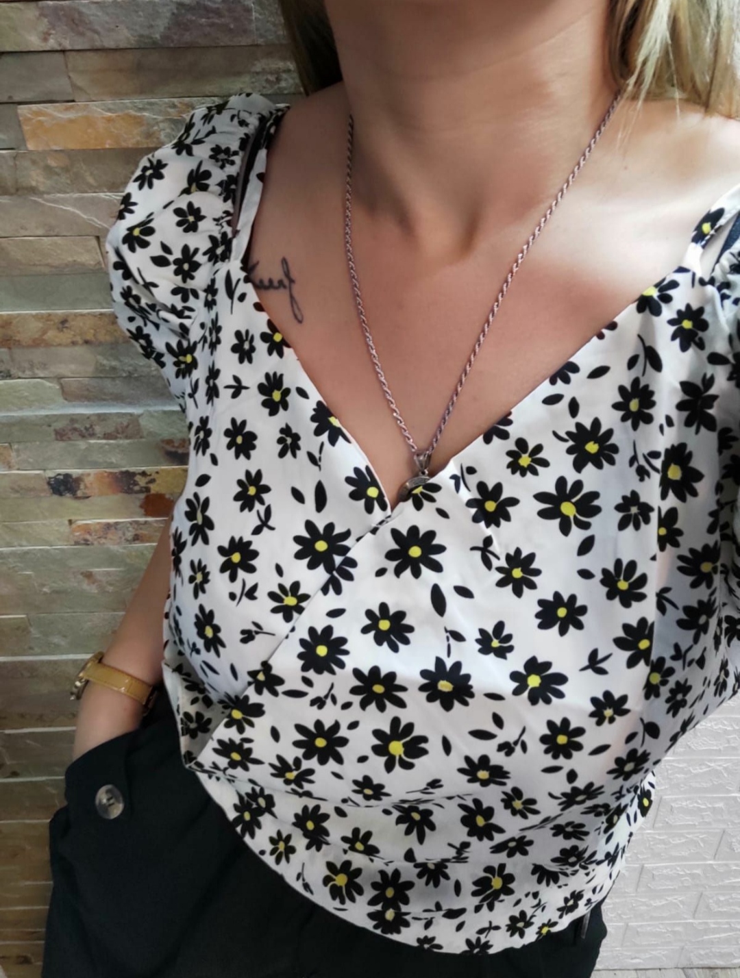 Blusa campesina flores